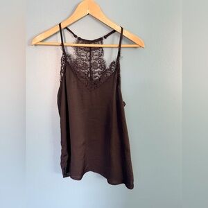Allison Joy Charcoal Lace Trim Camisole